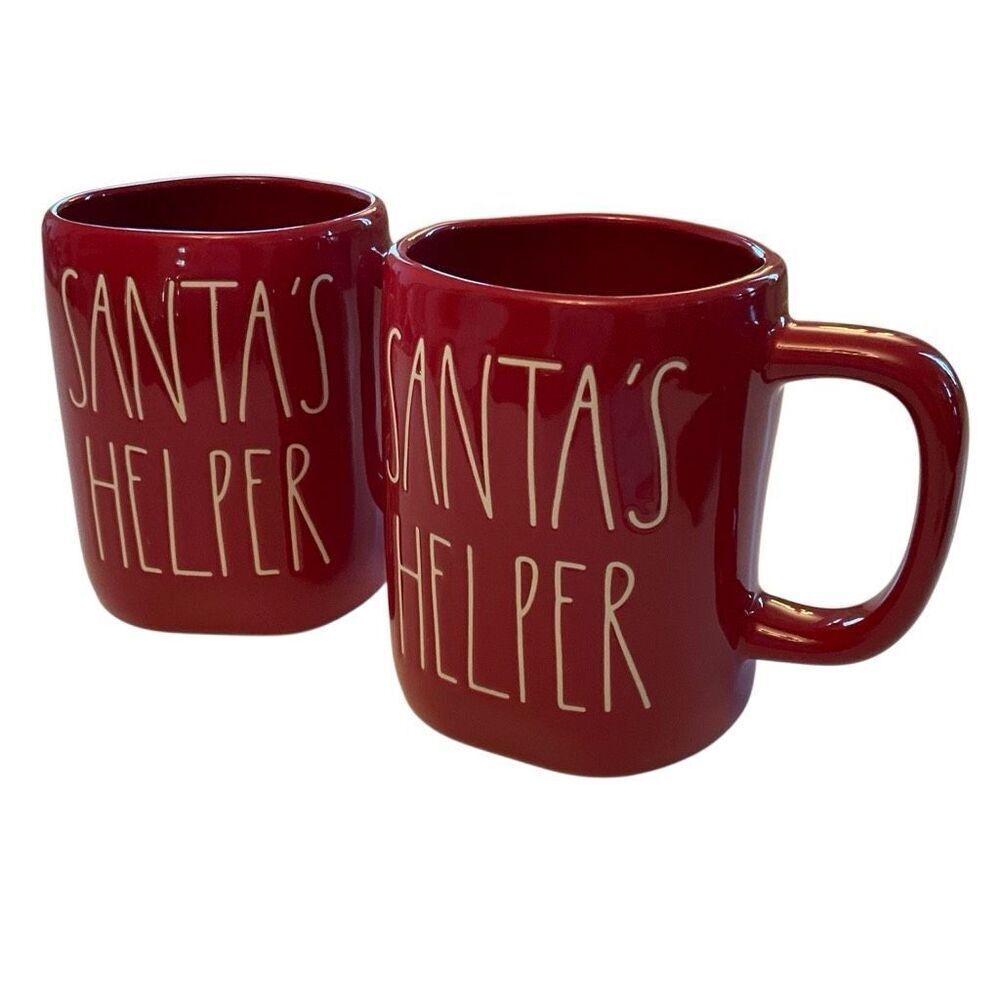 Set of Rae Dunn Red Santa’s Helper Mugs. Nwt. Cozy cottagecore farmercore